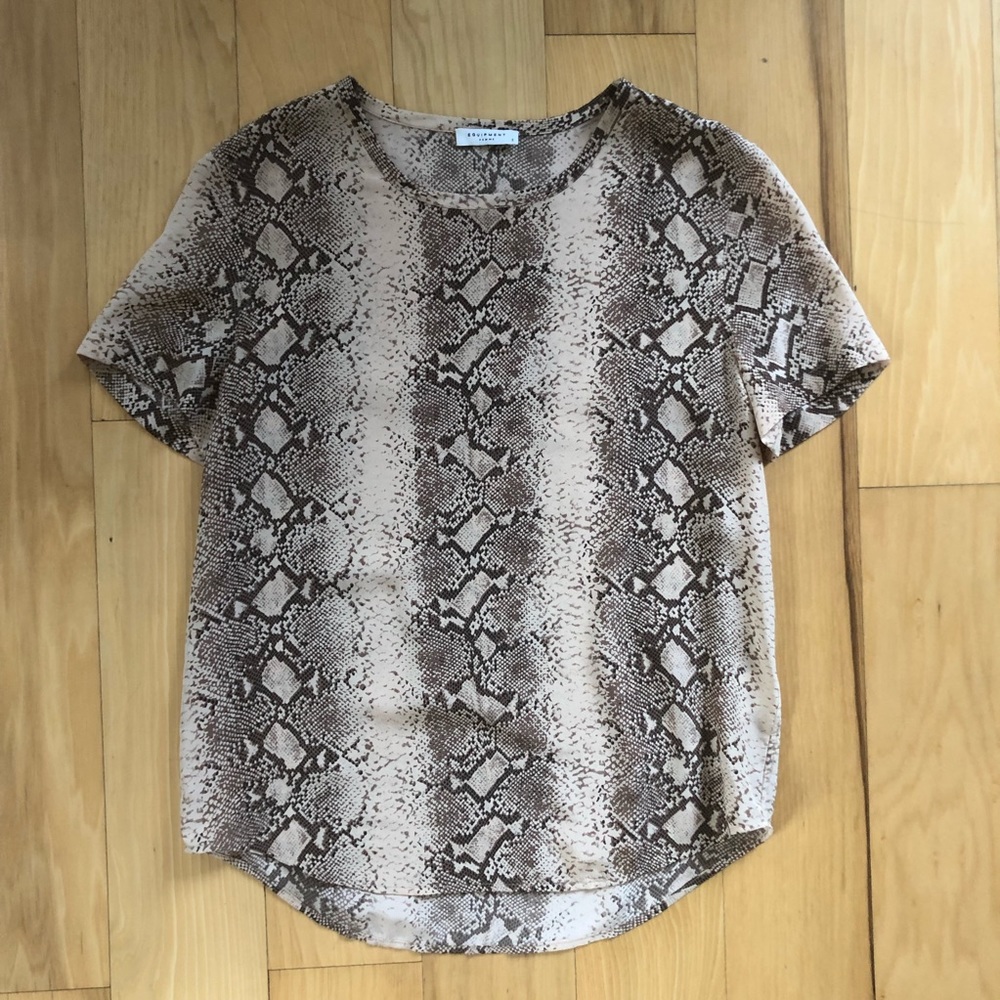 equipment femme Silk snakeskin blouse